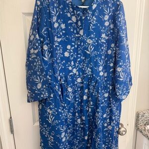 Tuckernuck Blue and White Floral Dress
